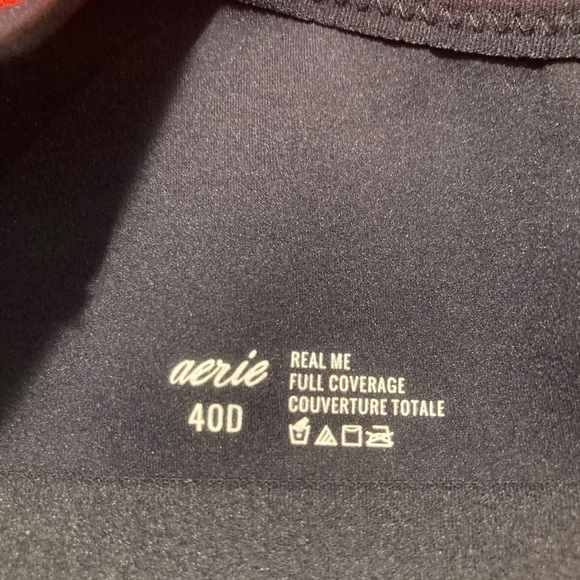 AERIE Sz 40D  Real Me Full Coverage Soft Shell Deep V Adjustable Straps Bra - Picture 10 of 10